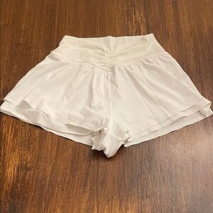 aerie White Layered Athletic Skort Shorts